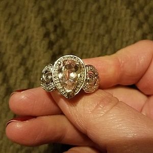 PRICE REDUCED14 kt White Gold Pink Tourmaline Ring